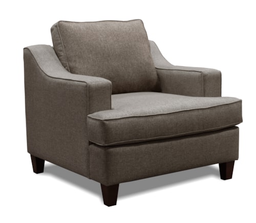 Transitional Accent Chair with Tapered Legs
