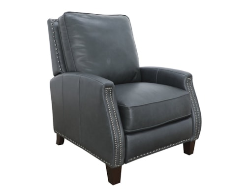 Transitional Push Back Recliner with Footrest Extension