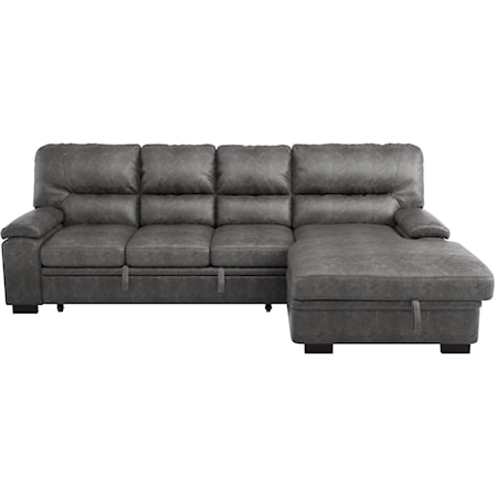 2-Piece Sectional with Pull-out Bed