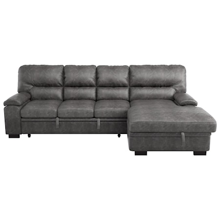 2-Piece Sectional with Pull-out Bed