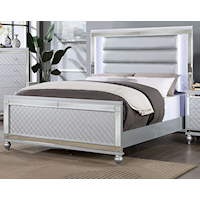 Glam Calandria Queen Bed with Built-In Lighting