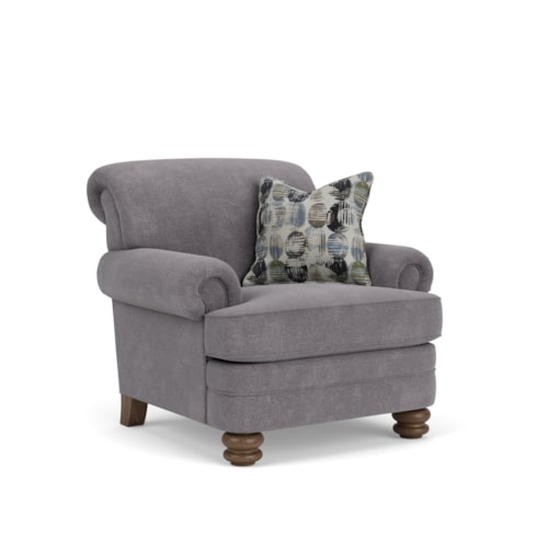 Traditional Rolled Back Chair