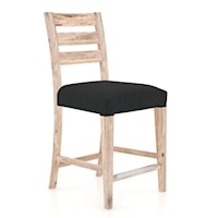 Industrial Upholstered Fixed Stool