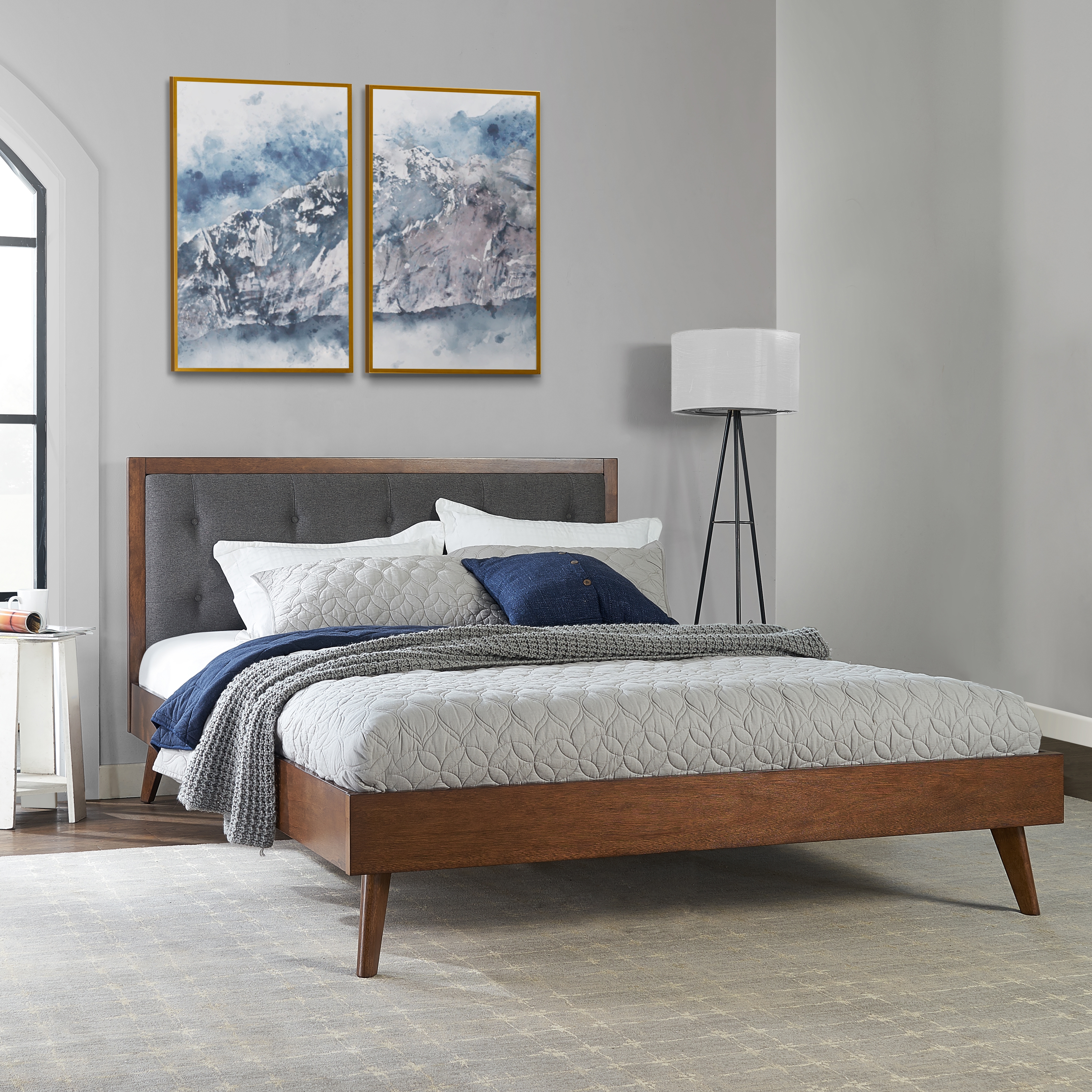 Queen Upholstered Platform Bed