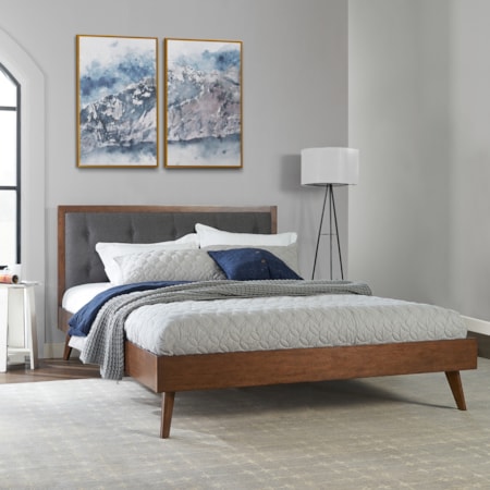 Queen Upholstered Platform Bed