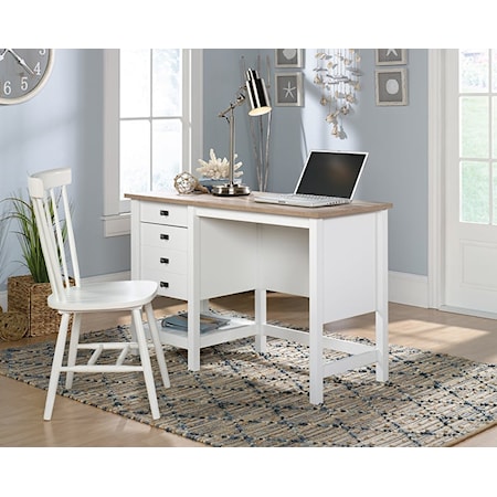 Farmhouse Single Pedestal Desk with File Drawer