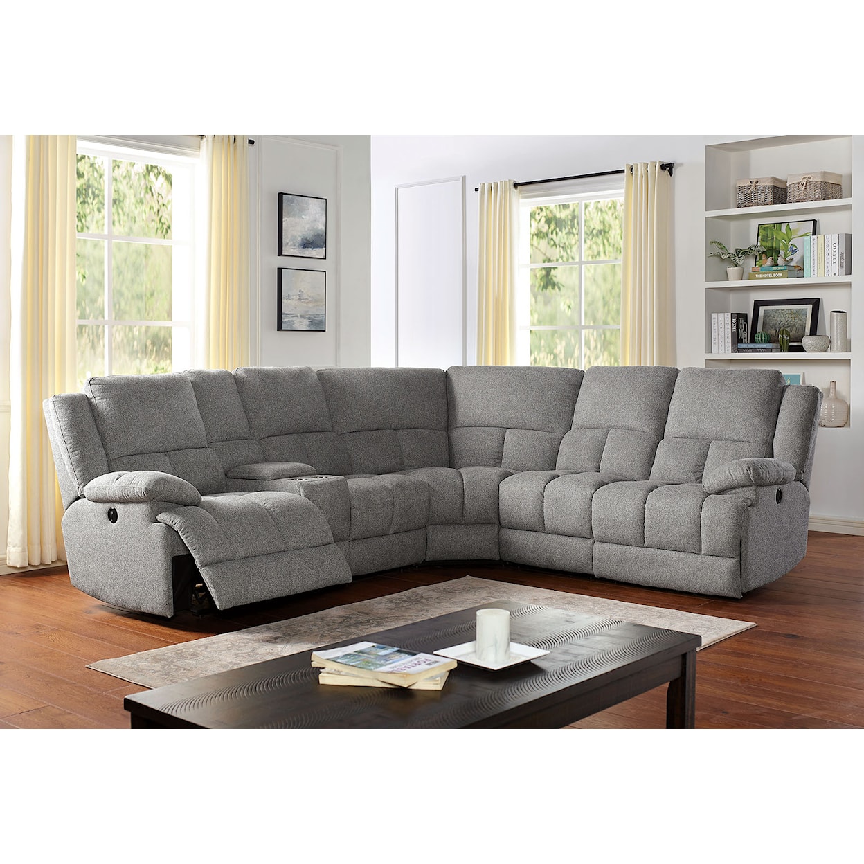 Furniture of America Lynette Power Sectional