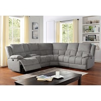 Transitional Power Sectional with USB Outlets 