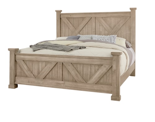 Rustic Queen "X" Panel Bed