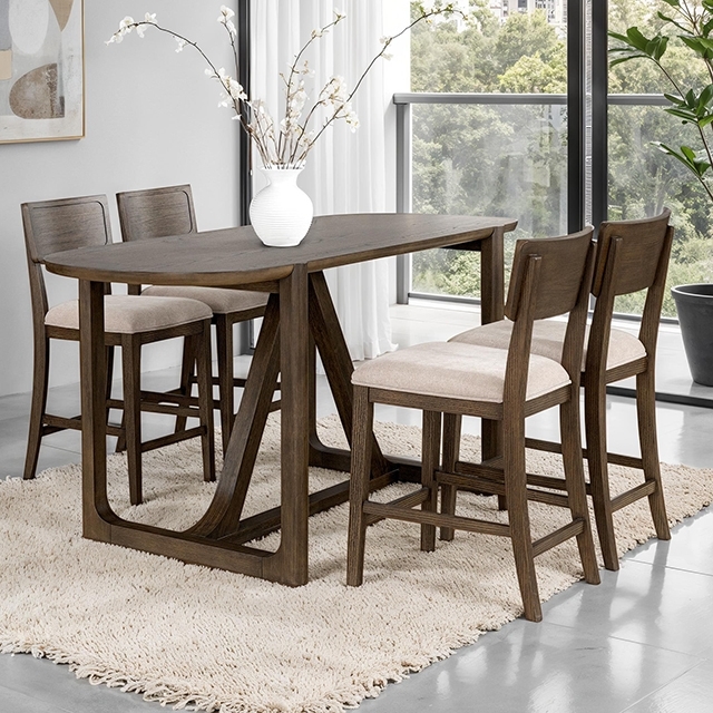 Furniture of America Vellara FM34021DW-PTWT-5PC 5 Pc Counter Ht Set ...