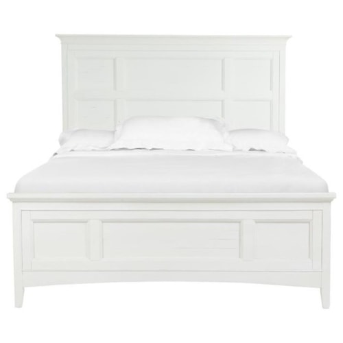 Coastal Queen Panel Bed with Storage Rails