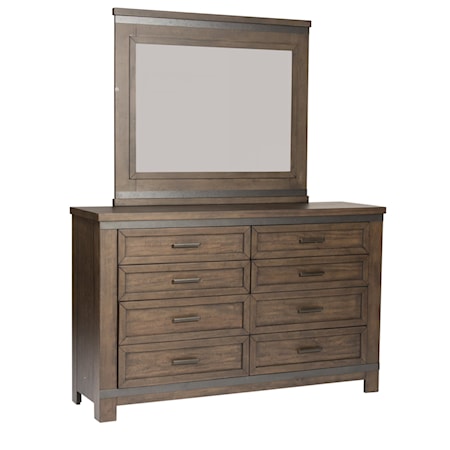 8-Drawer Dresser and Mirror