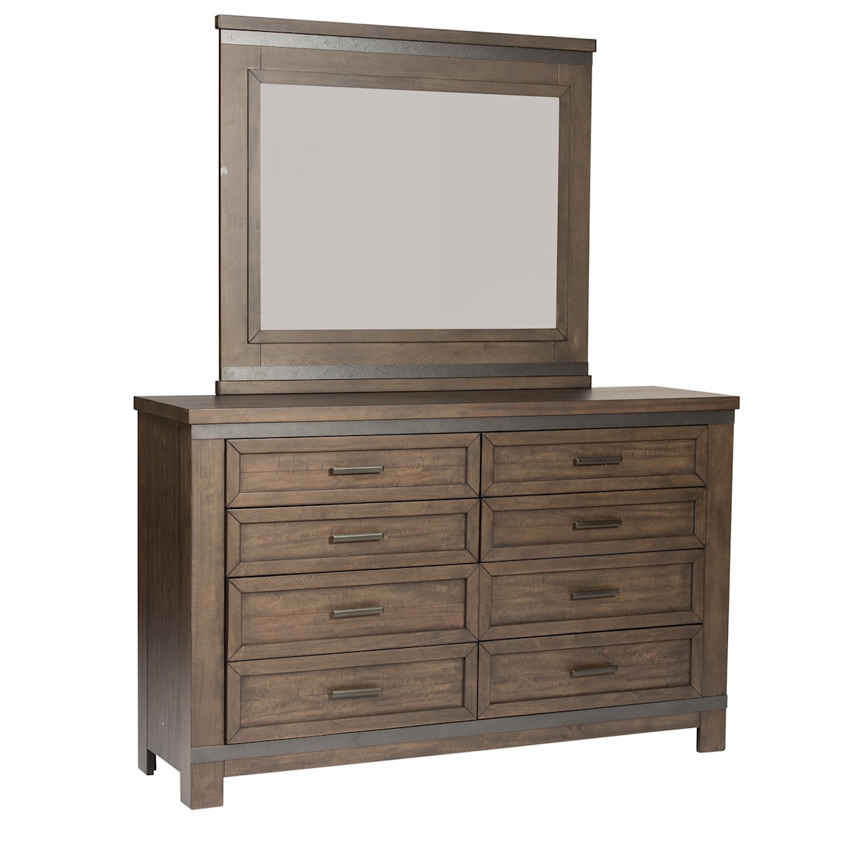 Liberty Furniture Thornwood Hills 8-Drawer Dresser and Mirror