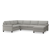 Casual 3-Piece Sectional with Right-Facing Chaise
