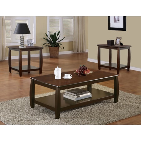 Dixon 3-piece Wood Coffee Table Set