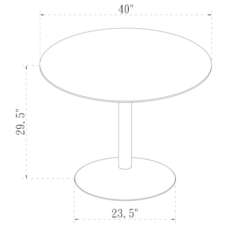 Lowry 40-inch Wood Top Dining Table