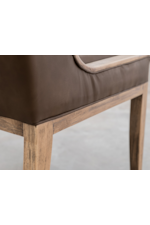 International Furniture Direct Balam Modern Rustic Upholstered Dining Chair with High Back