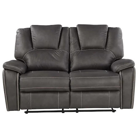 Manual Motion Loveseat with Padded Headrest