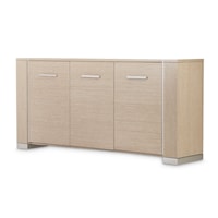 Contemporary 3-Door Sideboard with Built-in LED Lighting