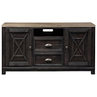 Transitional 56 Inch TV Console with 2 Doors