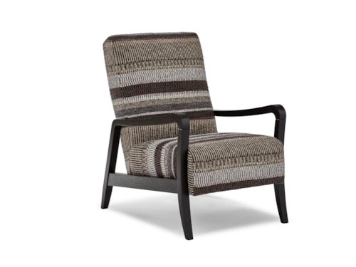 Mid-Century Modern Accent Chair with Wood Arms
