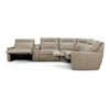 American Leather Keystone Curved L-Shaped Sectional