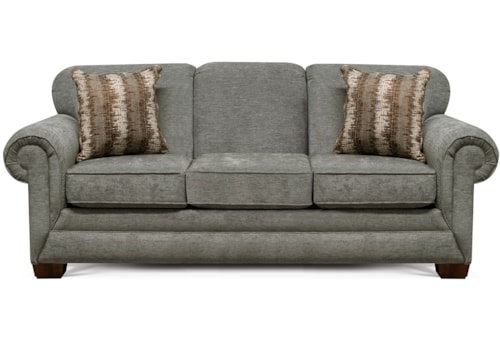 Casual Queen Sleeper Sofa with Accent Pillows