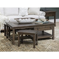 Transitional Rustic Rectangular End Table