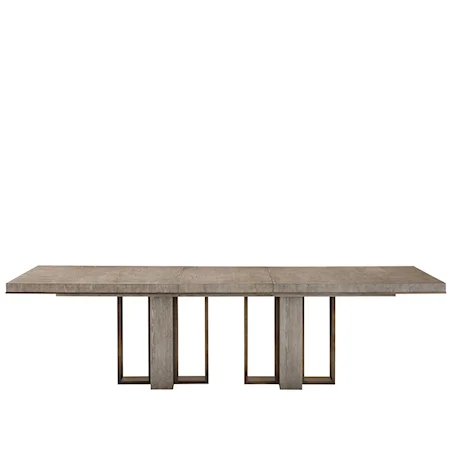 Transitional Double Pedestal Dining Table