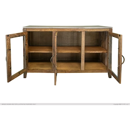 3-Door Console Table with Storage