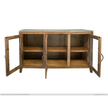 3-Door Console Table with Storage