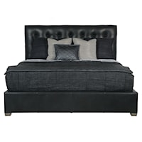 Avery King Leather Panel Bed