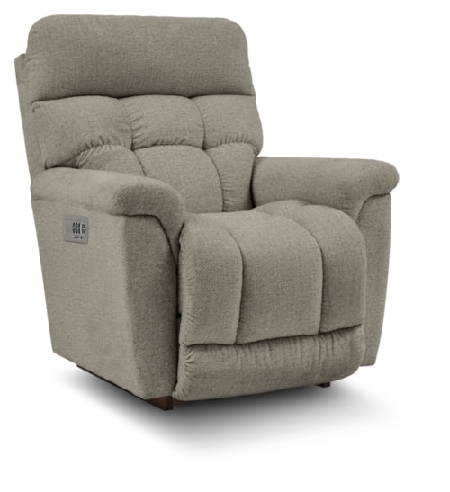 Casual Power Rocking Recliner with Power Headrest