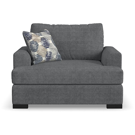 Casual Chair and a Half with Accent Pillow