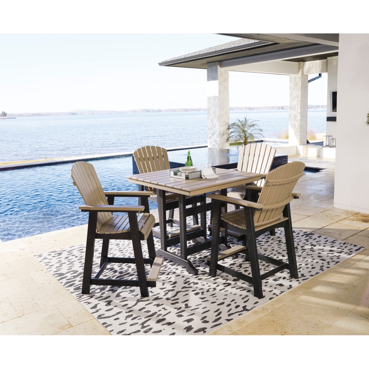 Ashley Furniture Signature Design Fairen Trail Outdoor Counter Height Dining Table