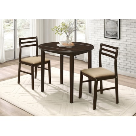 CAPPUCCINO 3 PC DROPLEAF DINETTE |