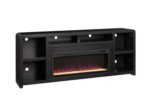 Contemporary 84" Fireplace Console6-Shelf 84" Fireplace Console with Wire Management