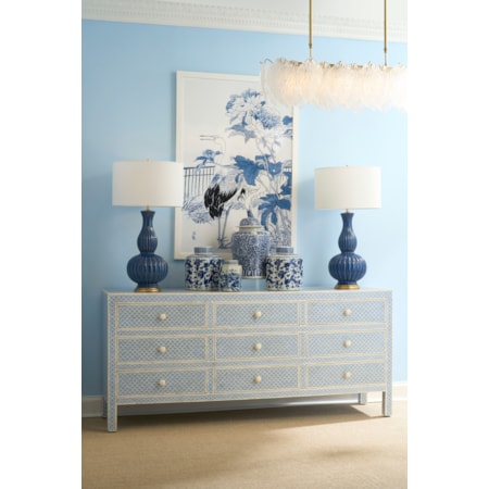 Blue And White Asian Garden