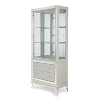Glam 2-Drawer Curio with Built-in LED Lighting