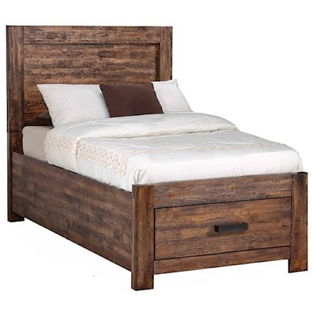 Twin Bed with Storage Drawer