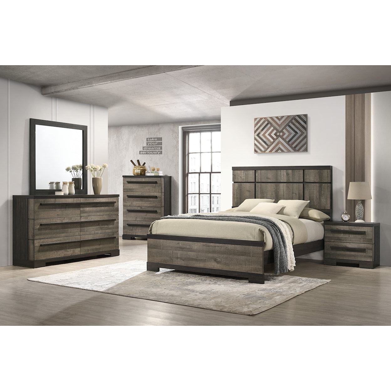 Crown Mark REMINGTON King 5-Piece Bedroom Set