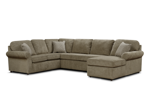 Casual 3-Piece Sectional Sofa with Chaise