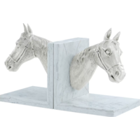 Traditional Nickel Plated Horsehead Bookends