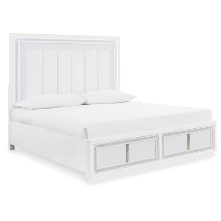 King Upholstered Storage Bed