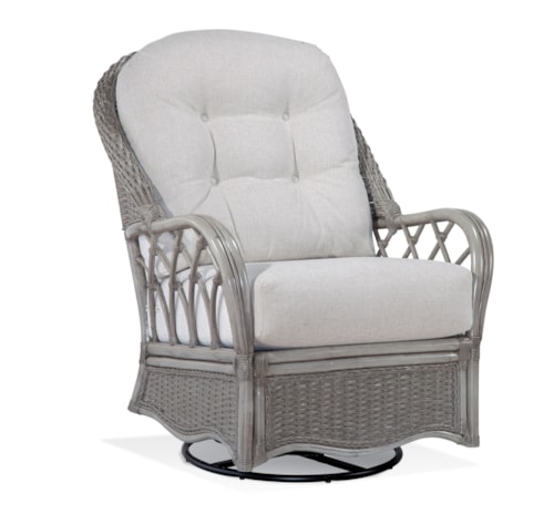 Coastal Swivel Glider Accent Chair