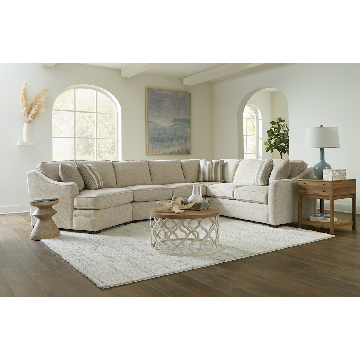 Craftmaster F9 Design Options 3-Piece Sectional Sofa with LAF Cuddler