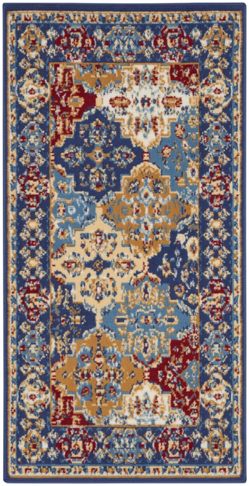 2' x 4' Multicolor Rectangle Rug