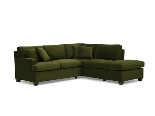 Transitional 4-Seat Martina Chaise Sectional Sofa with Track Arm