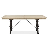 Relaxed Vintage Rectangular Dining Table with 20" Leaf