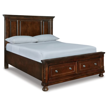 Queen Panel Storage Bed